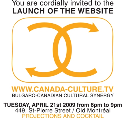 You are cordially invited to the launche of CANADA-CULTURE.TV